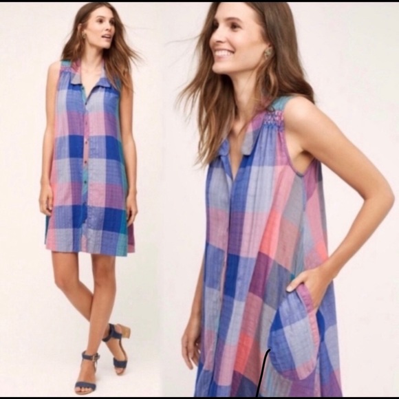 Anthropologie Holding Horses Plaid Dress - Picture 1 of 12